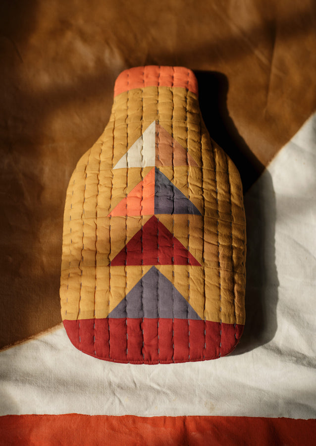 Patchwork Hot Water Bottle Cover | Golden Flax